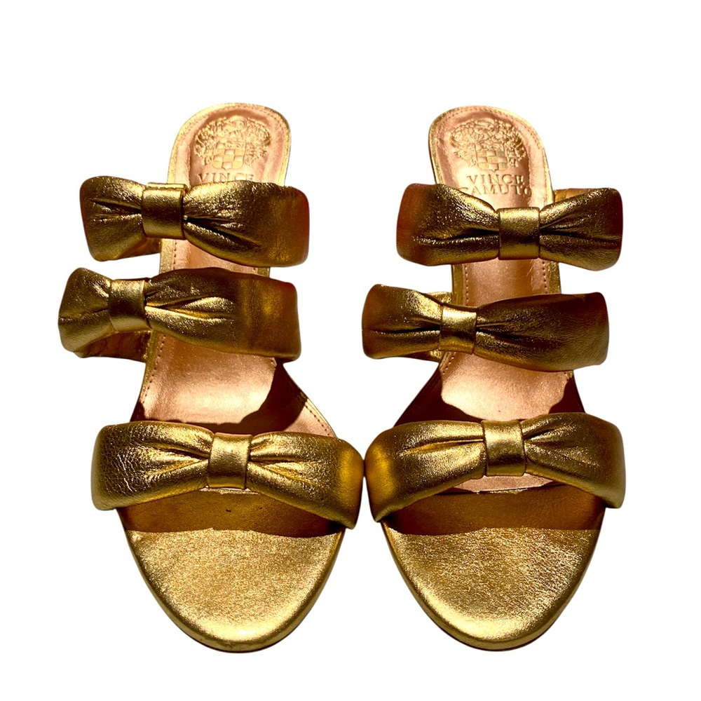 🩷VINCE🩷EGYPTIAN GOLD HEELS! EXCELLENT CONDITION!! - Picture 2 of 5